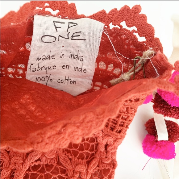 Free People Lace Pom Pom Christmas Stockings - Picture 5 of 5